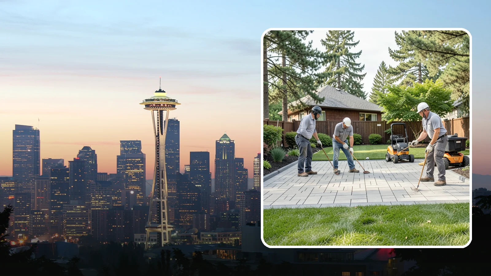 Porcelain Paver Installation in Seattle, King County, WA - Low-maintenance 20mm porcelain pavers that resist stains, moss, and fading, delivering a modern, near-zero-upkeep Northwest patio.