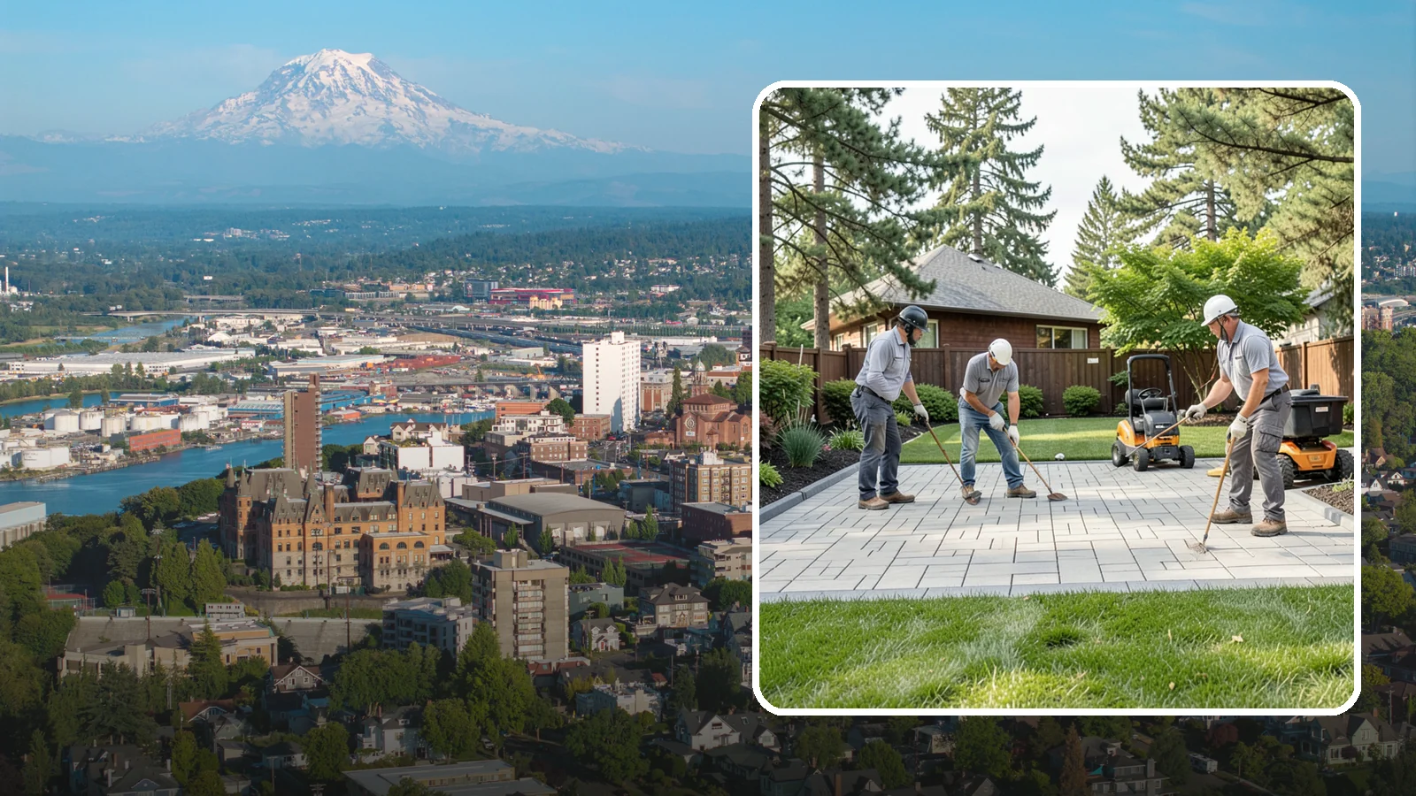 Porcelain Paver Installation in Tacoma, Pierce County, WA - Low-maintenance 20mm porcelain pavers that resist stains, moss, and fading, delivering a modern, near-zero-upkeep Northwest patio.