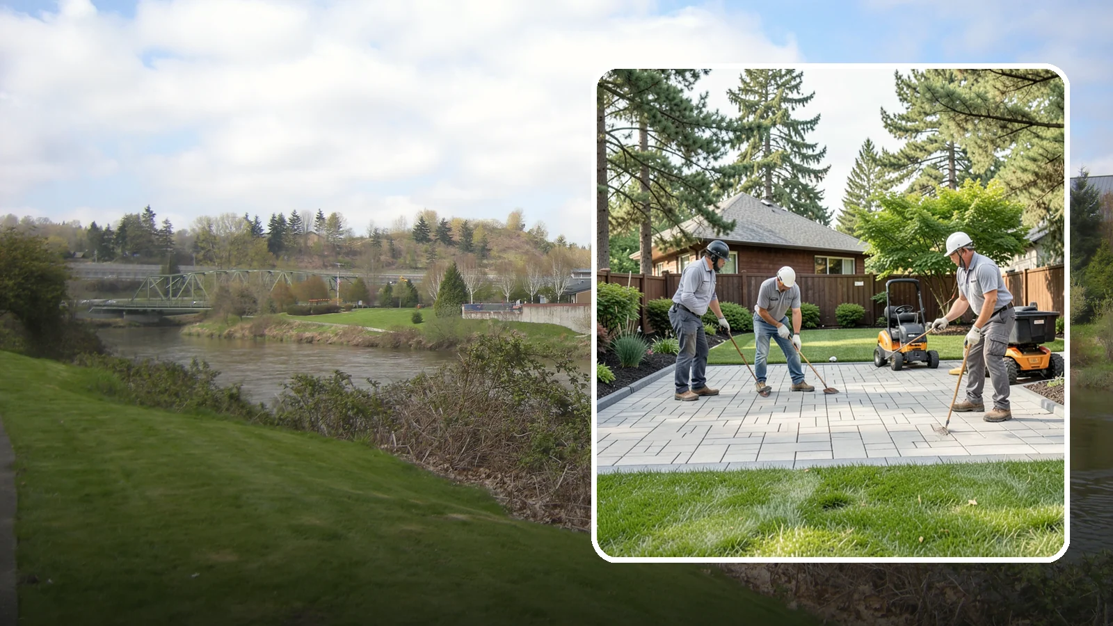 Porcelain Paver Installation in Tukwila, King County, WA - Low-maintenance 20mm porcelain pavers that resist stains, moss, and fading, delivering a modern, near-zero-upkeep Northwest patio.