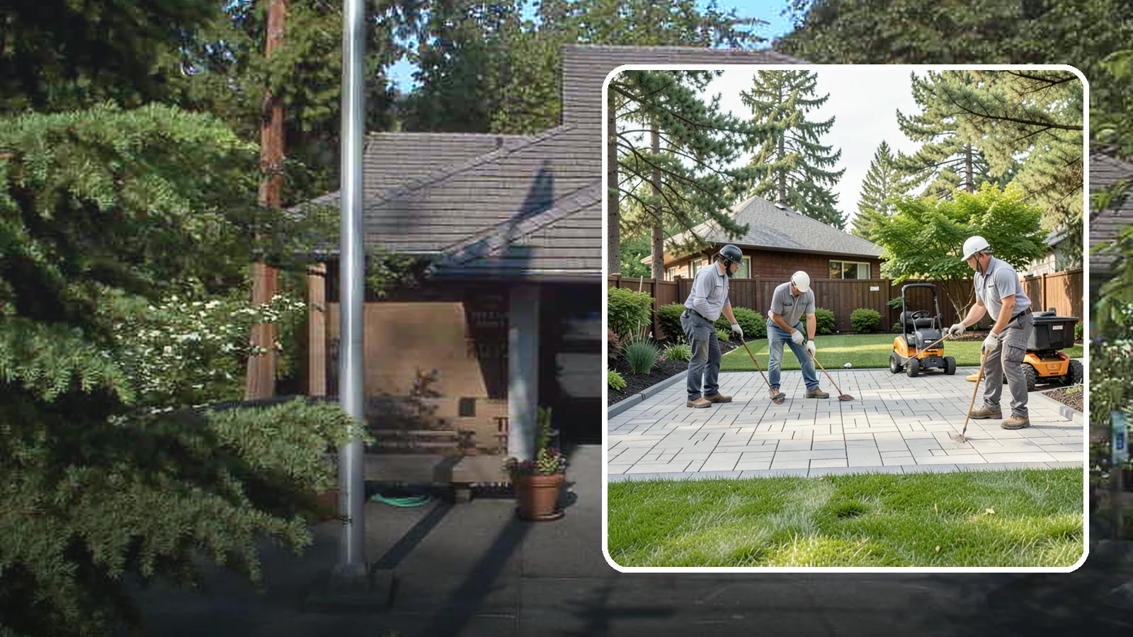 Porcelain Paver Installation in Yarrow Point, King County, WA - Low-maintenance 20mm porcelain pavers that resist stains, moss, and fading, delivering a modern, near-zero-upkeep Northwest patio.