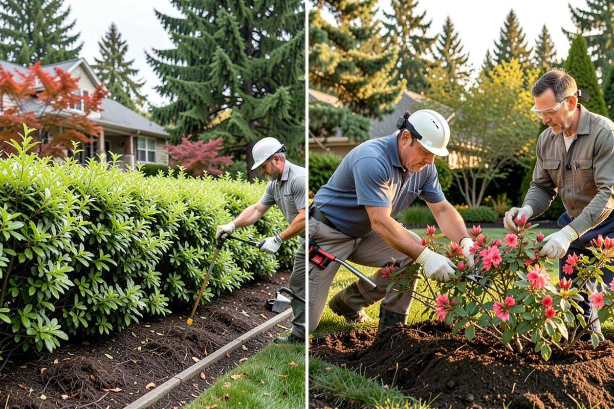 Portuguese Laurel Trimming in Hunts Point, King County, WA - Review shape, density, and stem color across the hedge