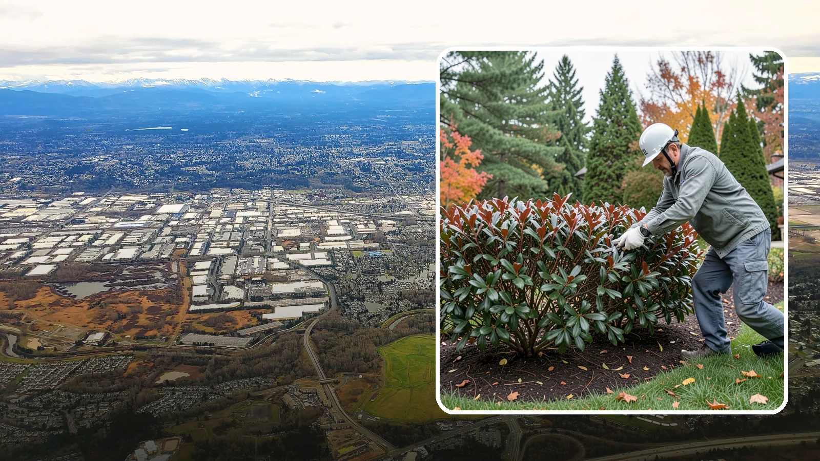 Portuguese Laurel Trimming in Kent, King County, WA - Refined Portuguese laurel trimming that shapes this elegant, slower-growing hedge while showcasing its dark leaves and red stems.