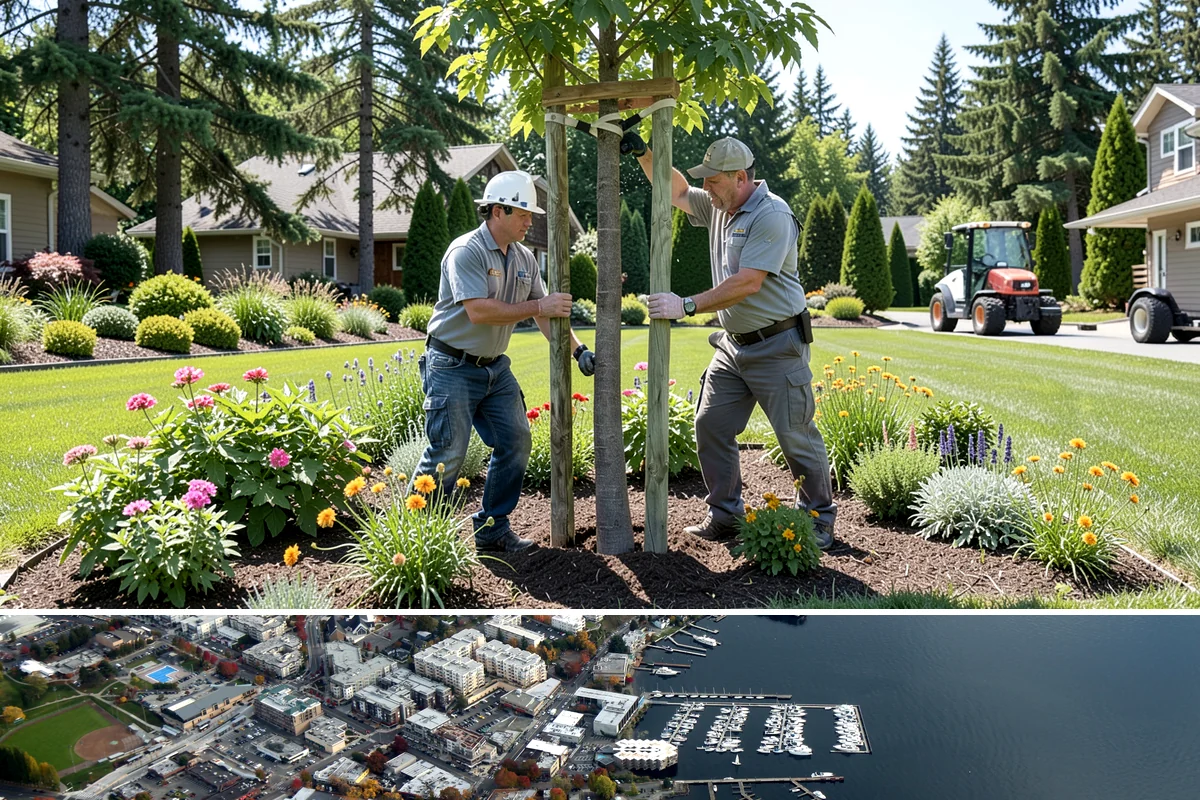 Portuguese Laurel Trimming in Kirkland, King County, WA - Best shaped in late spring or early summer once new growth matures