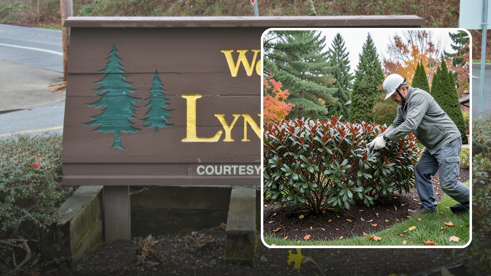 Portuguese Laurel Trimming in Lynnwood, Snohomish County, WA - Refined Portuguese laurel trimming that shapes this elegant, slower-growing hedge while showcasing its dark leaves and red stems.