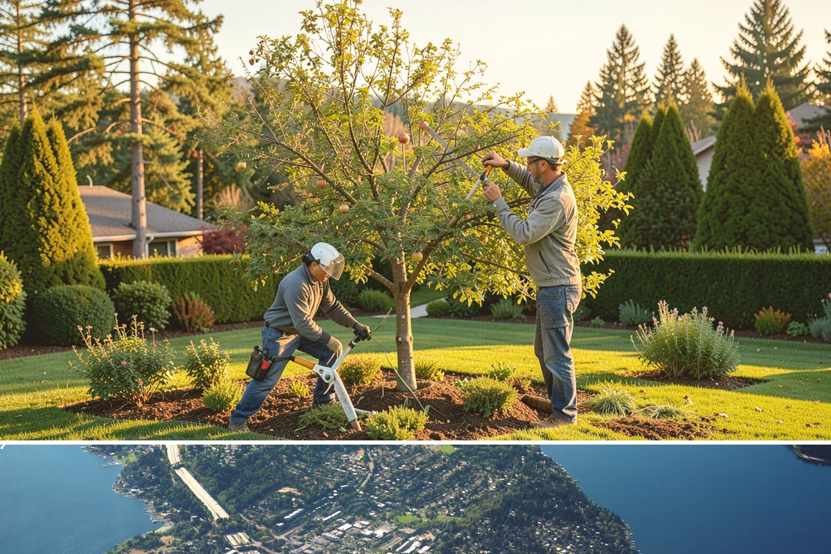 Portuguese Laurel Trimming in Mercer Island, King County, WA - Best shaped in late spring or early summer once new growth matures