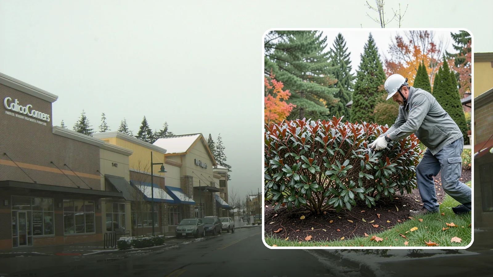 Portuguese Laurel Trimming in Mill Creek, Snohomish County, WA - Refined Portuguese laurel trimming that shapes this elegant, slower-growing hedge while showcasing its dark leaves and red stems.