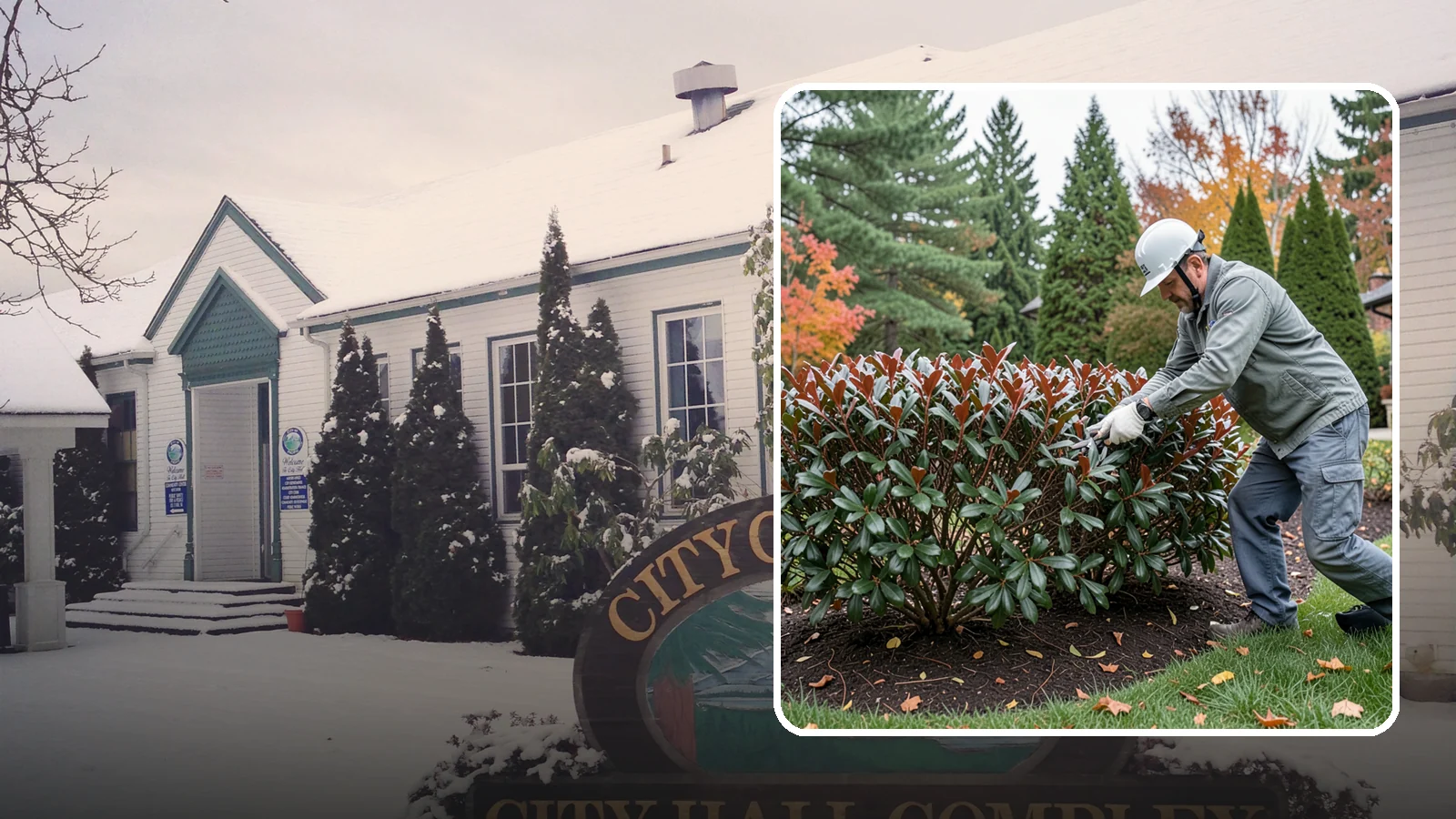Portuguese Laurel Trimming in Pacific, King County, WA - Refined Portuguese laurel trimming that shapes this elegant, slower-growing hedge while showcasing its dark leaves and red stems.