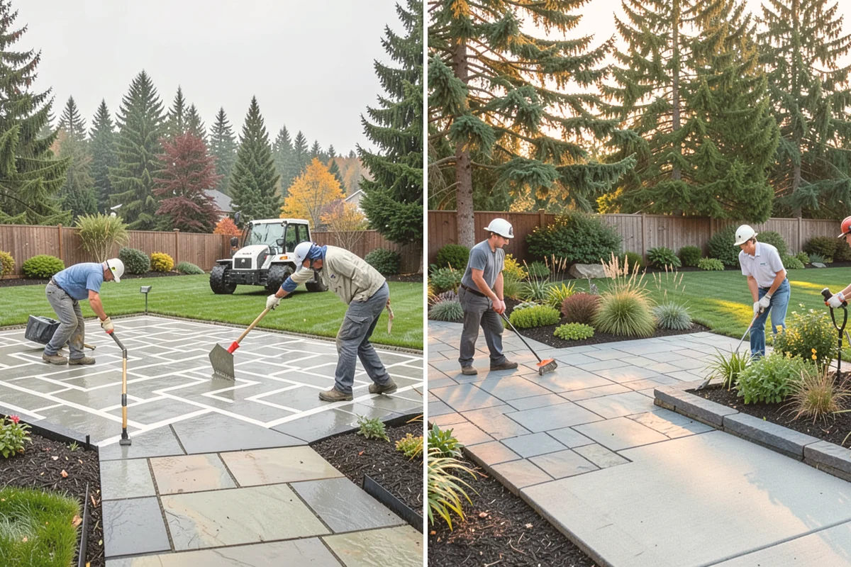 Poured Concrete Retaining Wall in Algona, King County, WA - Excavate and form the reinforced footing