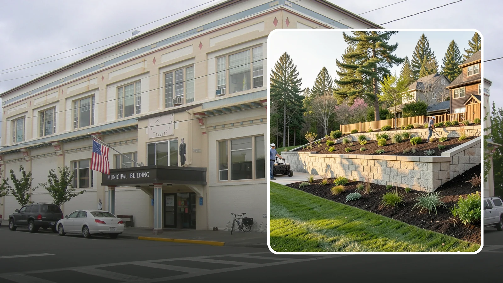 Poured Concrete Retaining Wall in Anacortes, Skagit County, WA - A monolithic, engineered poured-concrete wall offering maximum strength for tall or high-load slopes across the Pacific Northwest.
