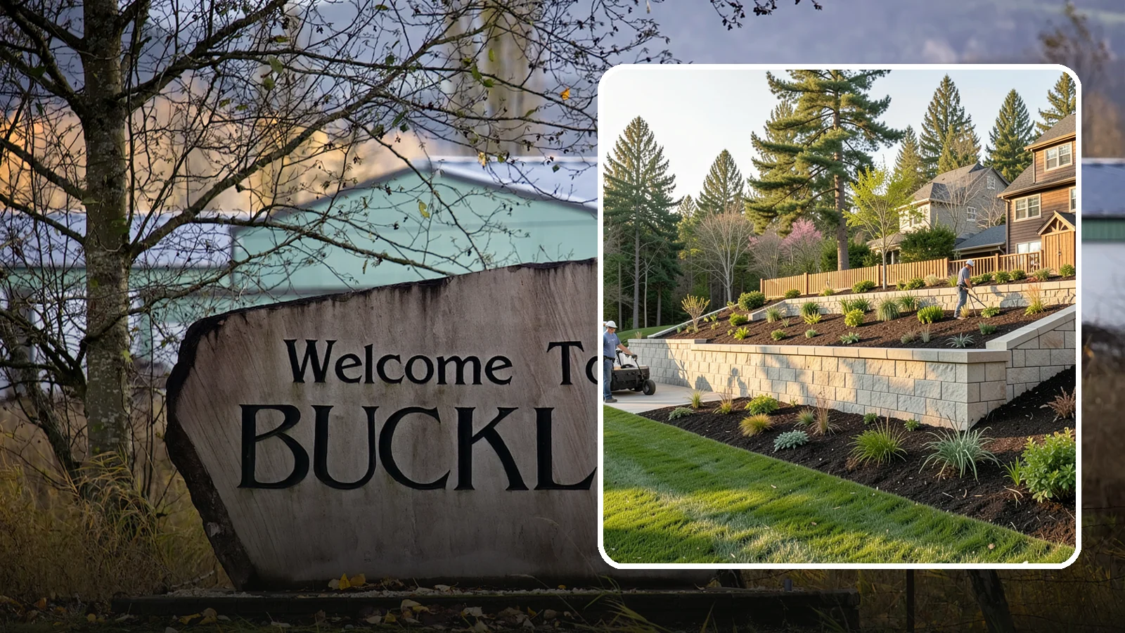 Poured Concrete Retaining Wall in Buckley, Pierce County, WA - A monolithic, engineered poured-concrete wall offering maximum strength for tall or high-load slopes across the Pacific Northwest.