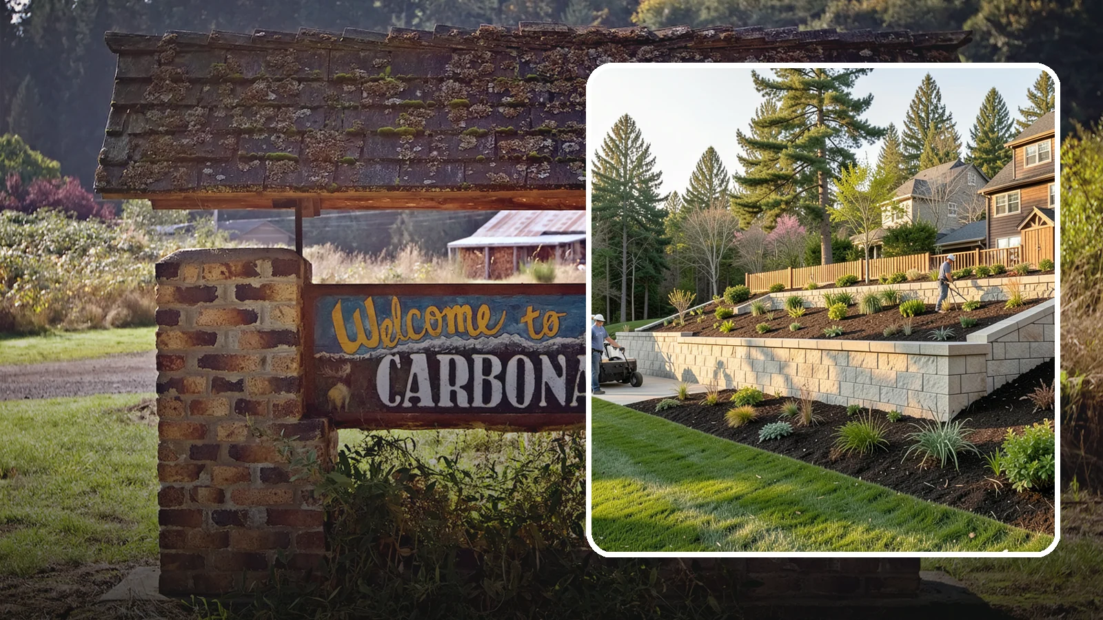 Poured Concrete Retaining Wall in Carbonado, Pierce County, WA - A monolithic, engineered poured-concrete wall offering maximum strength for tall or high-load slopes across the Pacific Northwest.