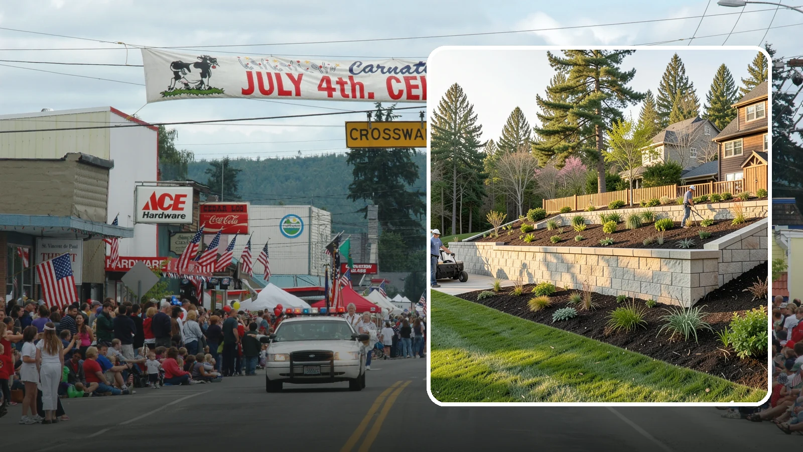 Poured Concrete Retaining Wall in Carnation, King County, WA - A monolithic, engineered poured-concrete wall offering maximum strength for tall or high-load slopes across the Pacific Northwest.
