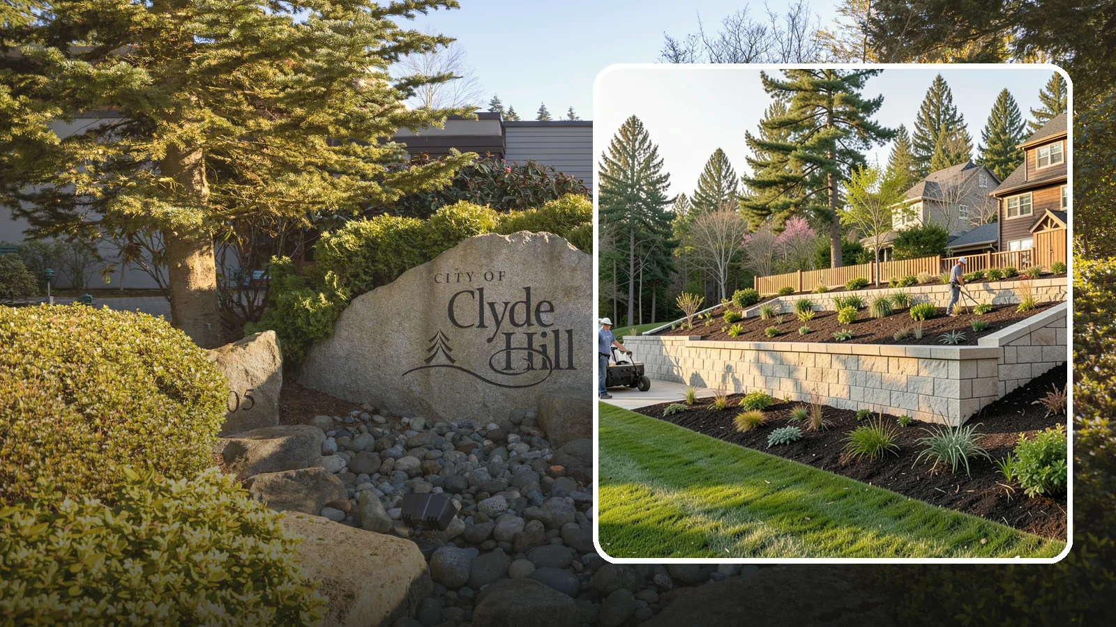 Poured Concrete Retaining Wall in Clyde Hill, King County, WA - A monolithic, engineered poured-concrete wall offering maximum strength for tall or high-load slopes across the Pacific Northwest.