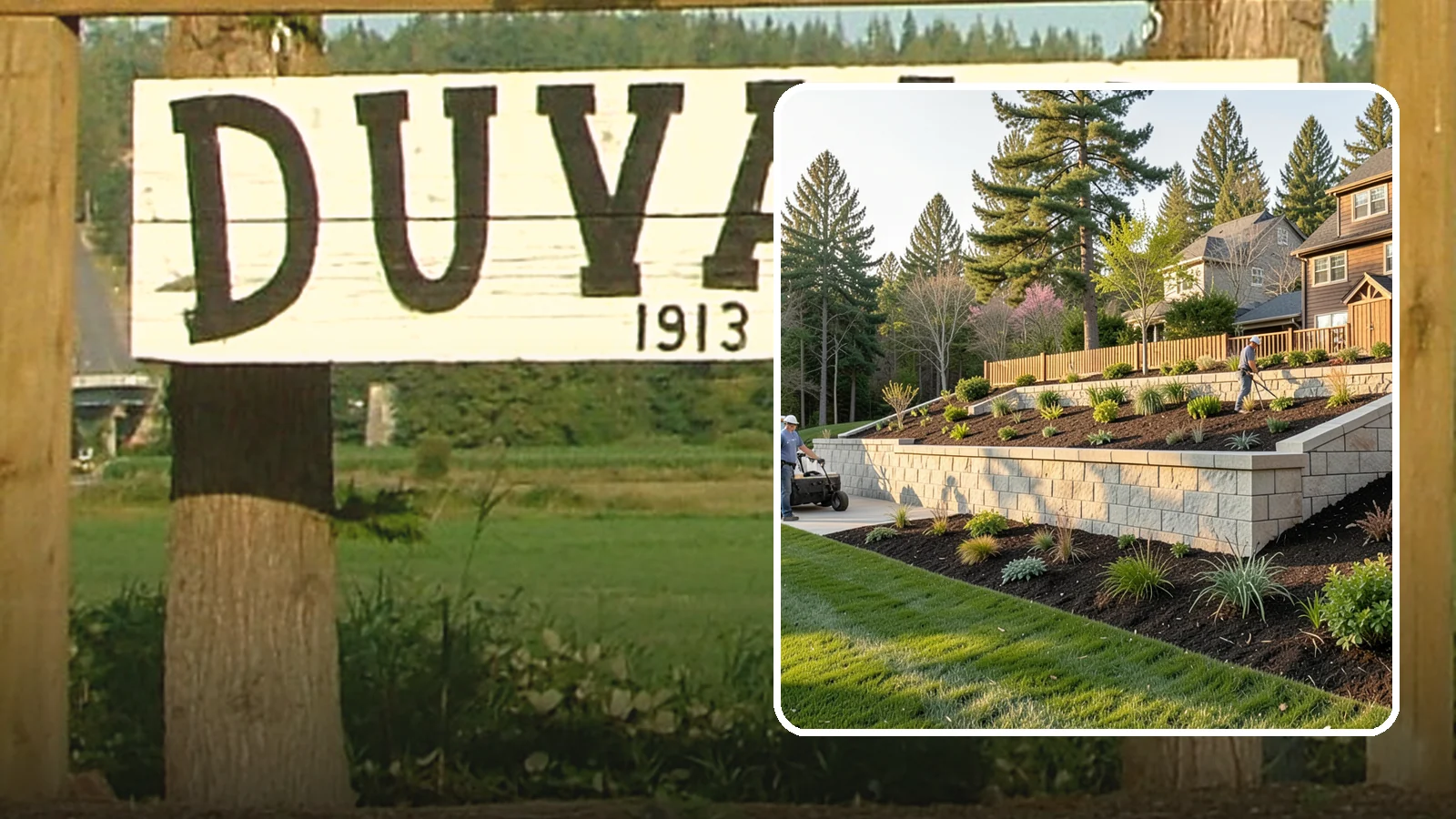 Poured Concrete Retaining Wall in Duvall, King County, WA - A monolithic, engineered poured-concrete wall offering maximum strength for tall or high-load slopes across the Pacific Northwest.