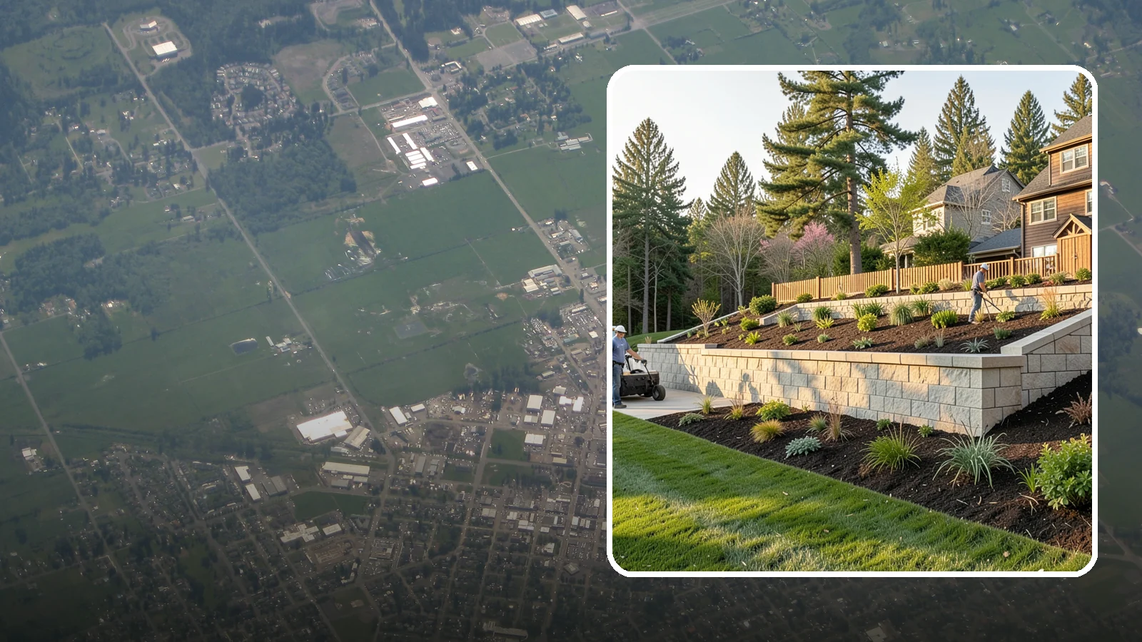 Poured Concrete Retaining Wall in Enumclaw, King County, WA - A monolithic, engineered poured-concrete wall offering maximum strength for tall or high-load slopes across the Pacific Northwest.