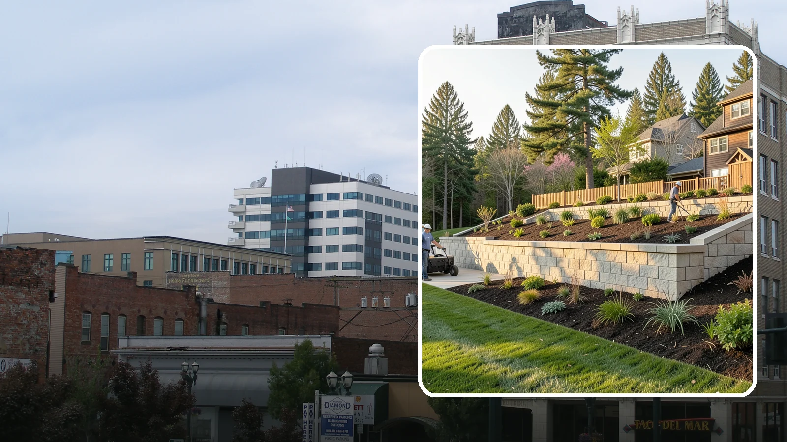 Poured Concrete Retaining Wall in Everett, Snohomish County, WA - A monolithic, engineered poured-concrete wall offering maximum strength for tall or high-load slopes across the Pacific Northwest.