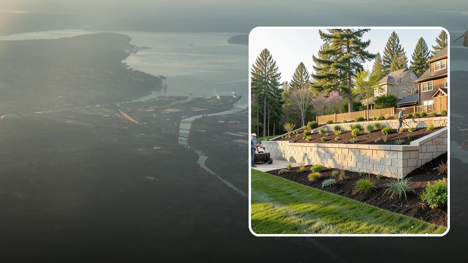Poured Concrete Retaining Wall in Fife, Pierce County, WA - A monolithic, engineered poured-concrete wall offering maximum strength for tall or high-load slopes across the Pacific Northwest.