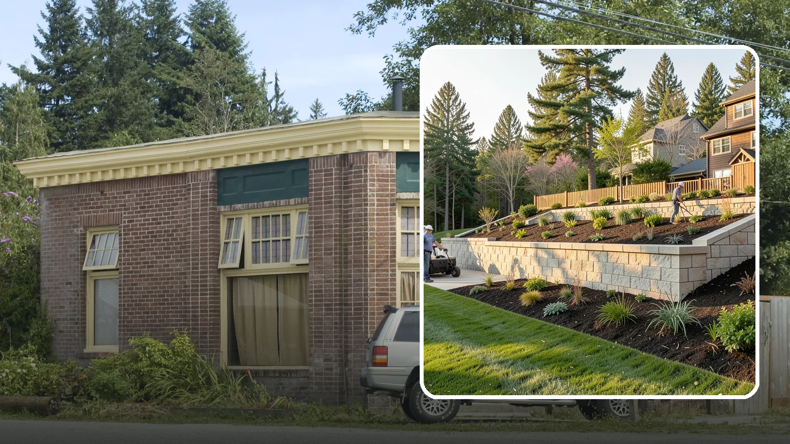 Poured Concrete Retaining Wall in Hamilton, Skagit County, WA - A monolithic, engineered poured-concrete wall offering maximum strength for tall or high-load slopes across the Pacific Northwest.