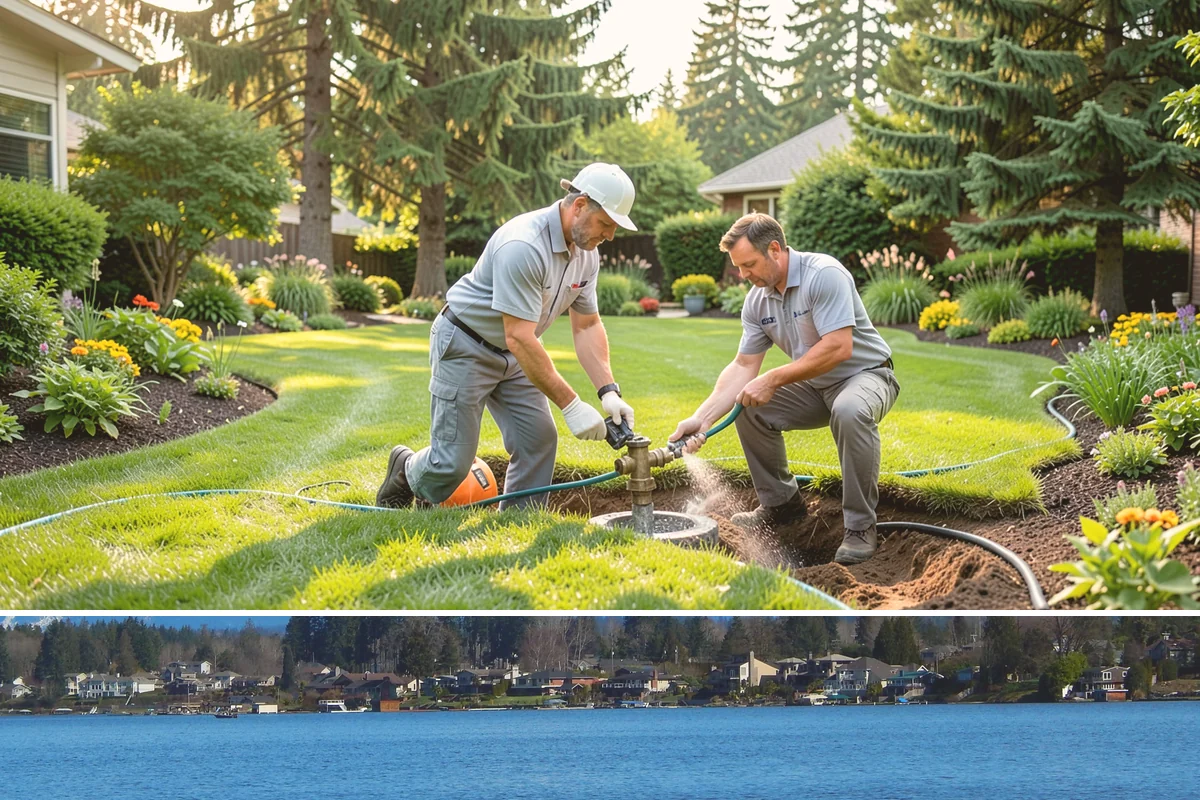 Poured Concrete Retaining Wall in Lake Stevens, Snohomish County, WA - Best poured in drier, warmer spring-to-fall weather so concrete cures properly, avoiding the coldest, wettest PNW months.