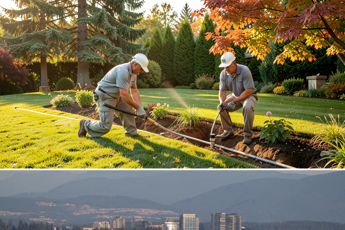 Poured Concrete Retaining Wall in Medina, King County, WA - Best poured in drier, warmer spring-to-fall weather so concrete cures properly, avoiding the coldest, wettest PNW months.