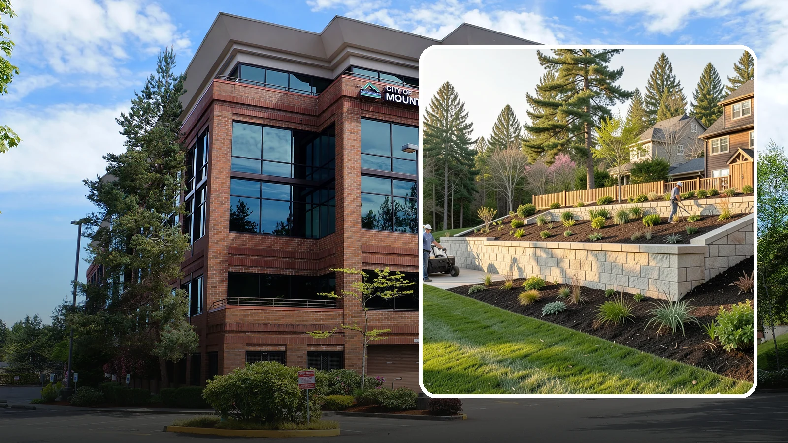 Poured Concrete Retaining Wall in Mountlake Terrace, Snohomish County, WA - A monolithic, engineered poured-concrete wall offering maximum strength for tall or high-load slopes across the Pacific Northwest.