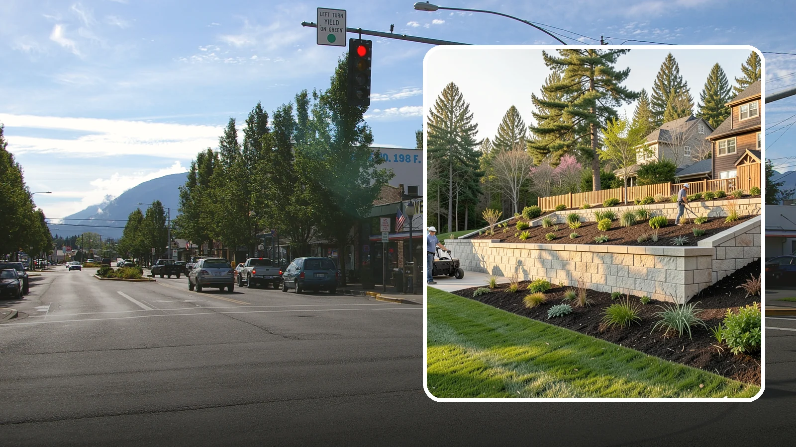 Poured Concrete Retaining Wall in North Bend, King County, WA - A monolithic, engineered poured-concrete wall offering maximum strength for tall or high-load slopes across the Pacific Northwest.