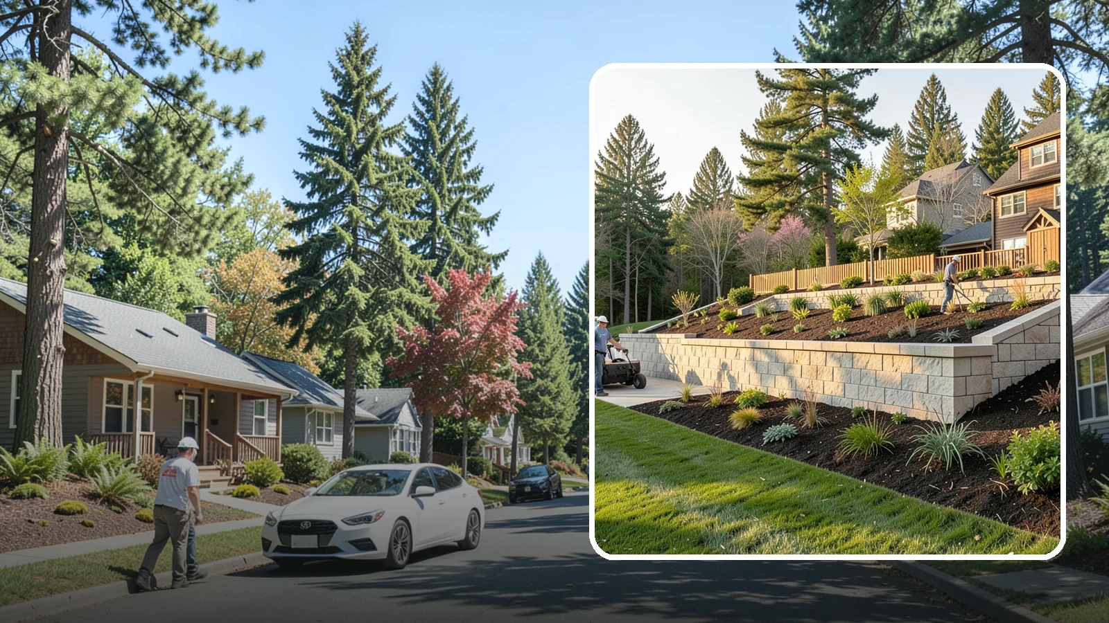 Poured Concrete Retaining Wall in Orting, Pierce County, WA - A monolithic, engineered poured-concrete wall offering maximum strength for tall or high-load slopes across the Pacific Northwest.