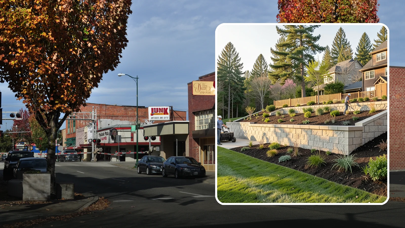 Poured Concrete Retaining Wall in Puyallup, Pierce County, WA - A monolithic, engineered poured-concrete wall offering maximum strength for tall or high-load slopes across the Pacific Northwest.