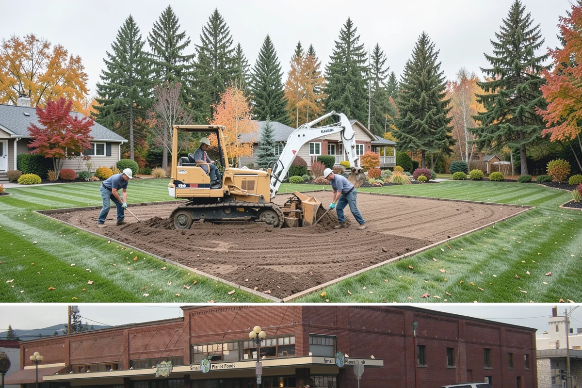 Poured Concrete Retaining Wall in Sedro-Woolley, Skagit County, WA - Best poured in drier, warmer spring-to-fall weather so concrete cures properly, avoiding the coldest, wettest PNW months.