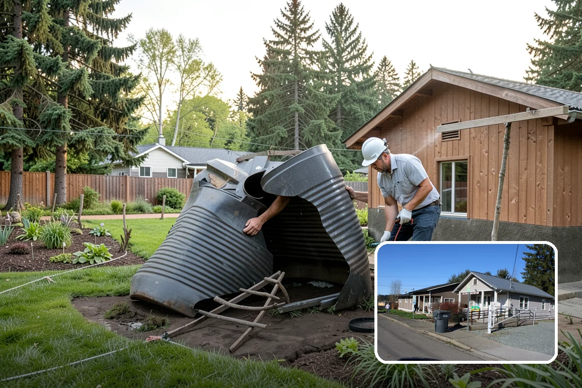 Poured Concrete Retaining Wall in South Prairie, Pierce County, WA - Highest strength for tall, high-load walls