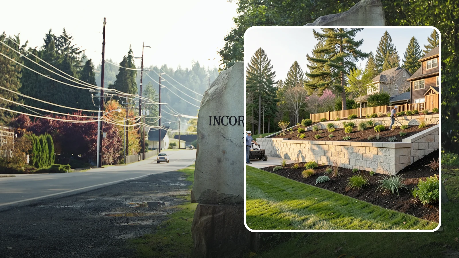 Poured Concrete Retaining Wall in Wilkeson, Pierce County, WA - A monolithic, engineered poured-concrete wall offering maximum strength for tall or high-load slopes across the Pacific Northwest.