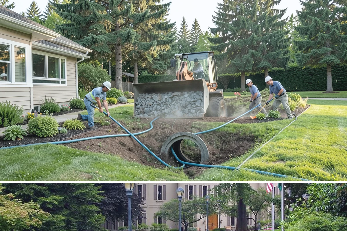 Poured Concrete Retaining Wall in Woodinville, King County, WA - Best poured in drier, warmer spring-to-fall weather so concrete cures properly, avoiding the coldest, wettest PNW months.