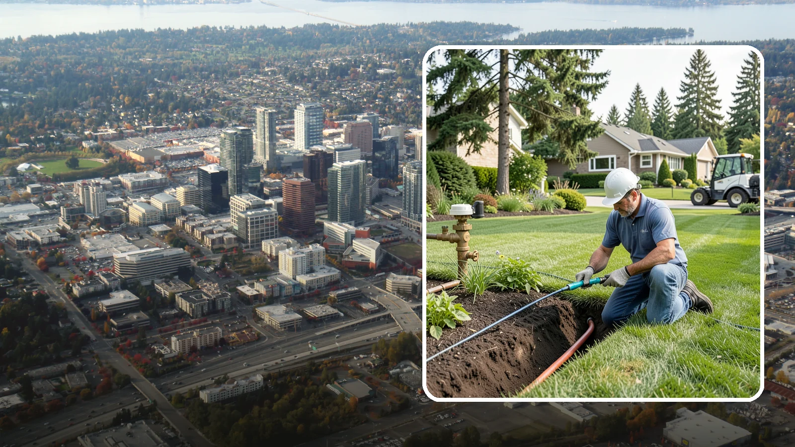 Pressure Regulator Installation in Bellevue, King County, WA - We install pressure regulators that tame high municipal water pressure, protecting heads and drip lines from misting, blowouts...