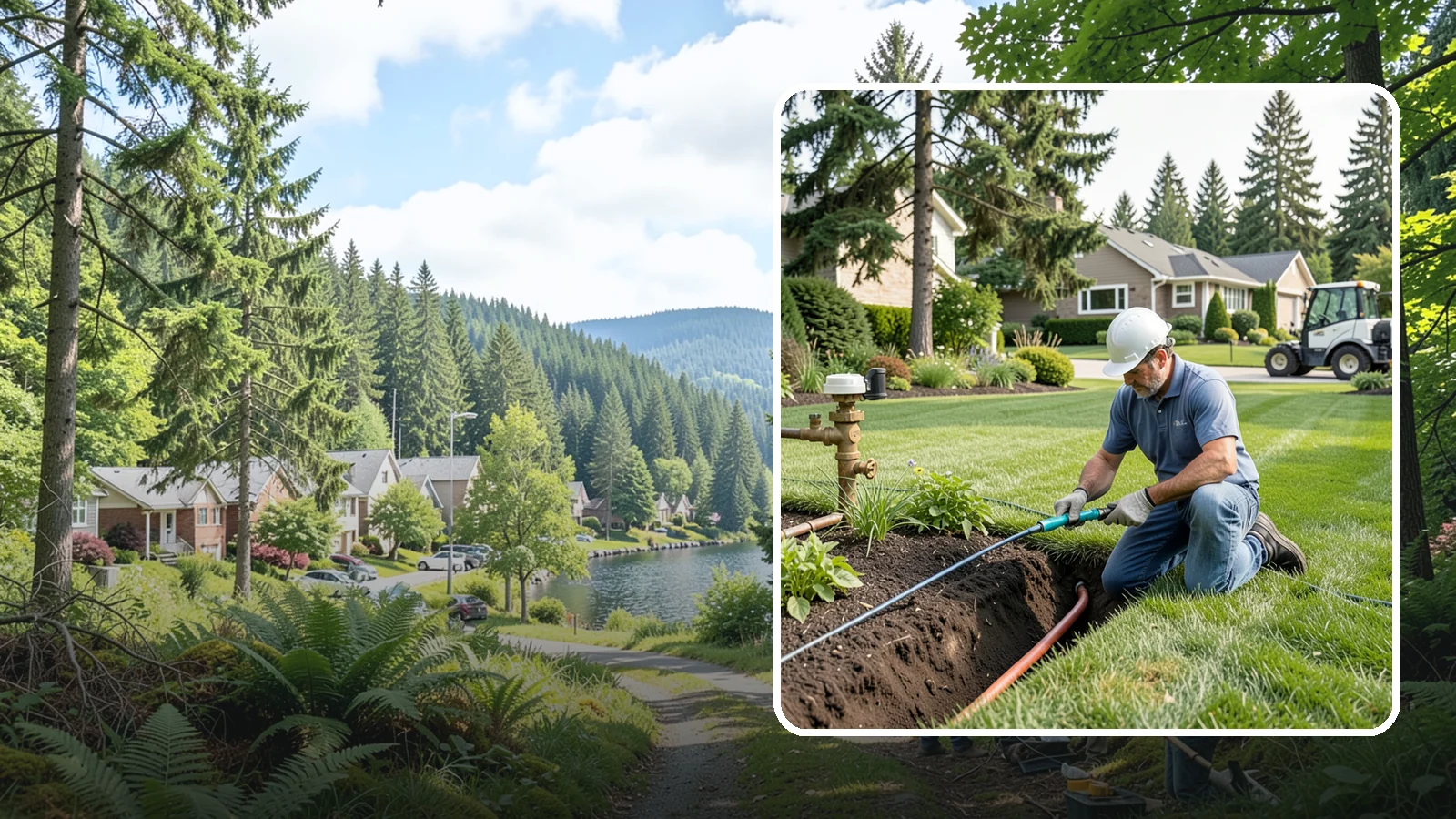 Pressure Regulator Installation in Lake Forest Park, King County, WA - We install pressure regulators that tame high municipal water pressure, protecting heads and drip lines from misting, blowouts...
