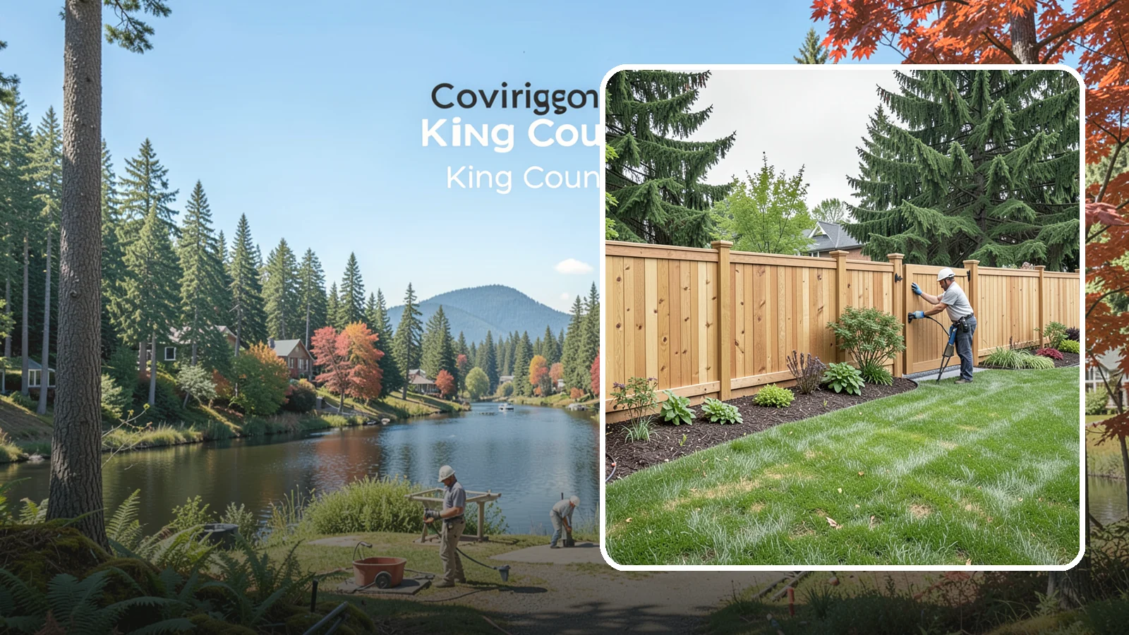 Privacy Fence Installation in Covington, King County, WA - Solid privacy fencing that blocks sightlines and creates a secluded, quiet outdoor space.