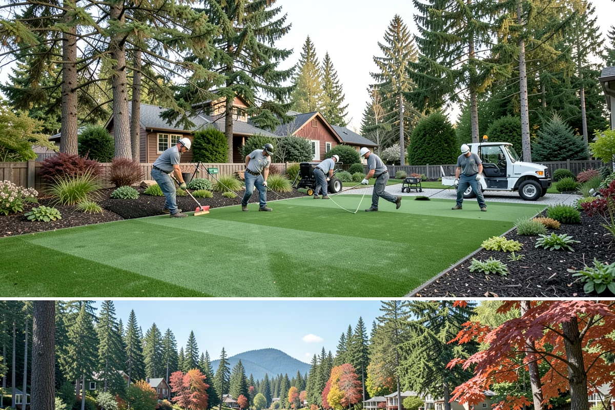 Privacy Fence Installation in Covington, King County, WA - Best installed spring through fall.
