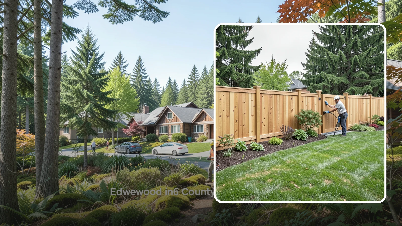 Privacy Fence Installation in Edgewood, Pierce County, WA - Solid privacy fencing that blocks sightlines and creates a secluded, quiet outdoor space.