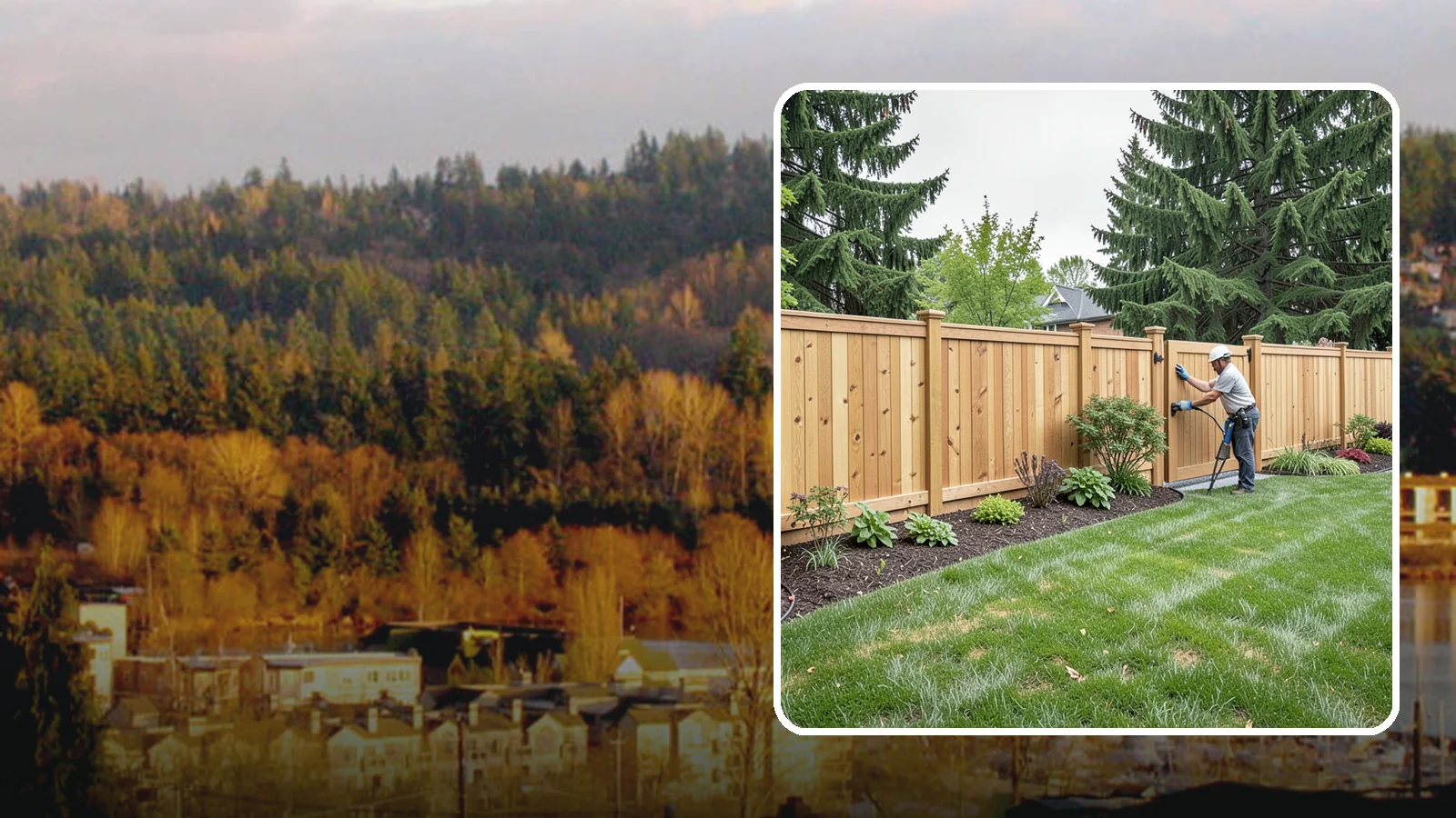 Privacy Fence Installation in Kenmore, King County, WA - Solid privacy fencing that blocks sightlines and creates a secluded, quiet outdoor space.