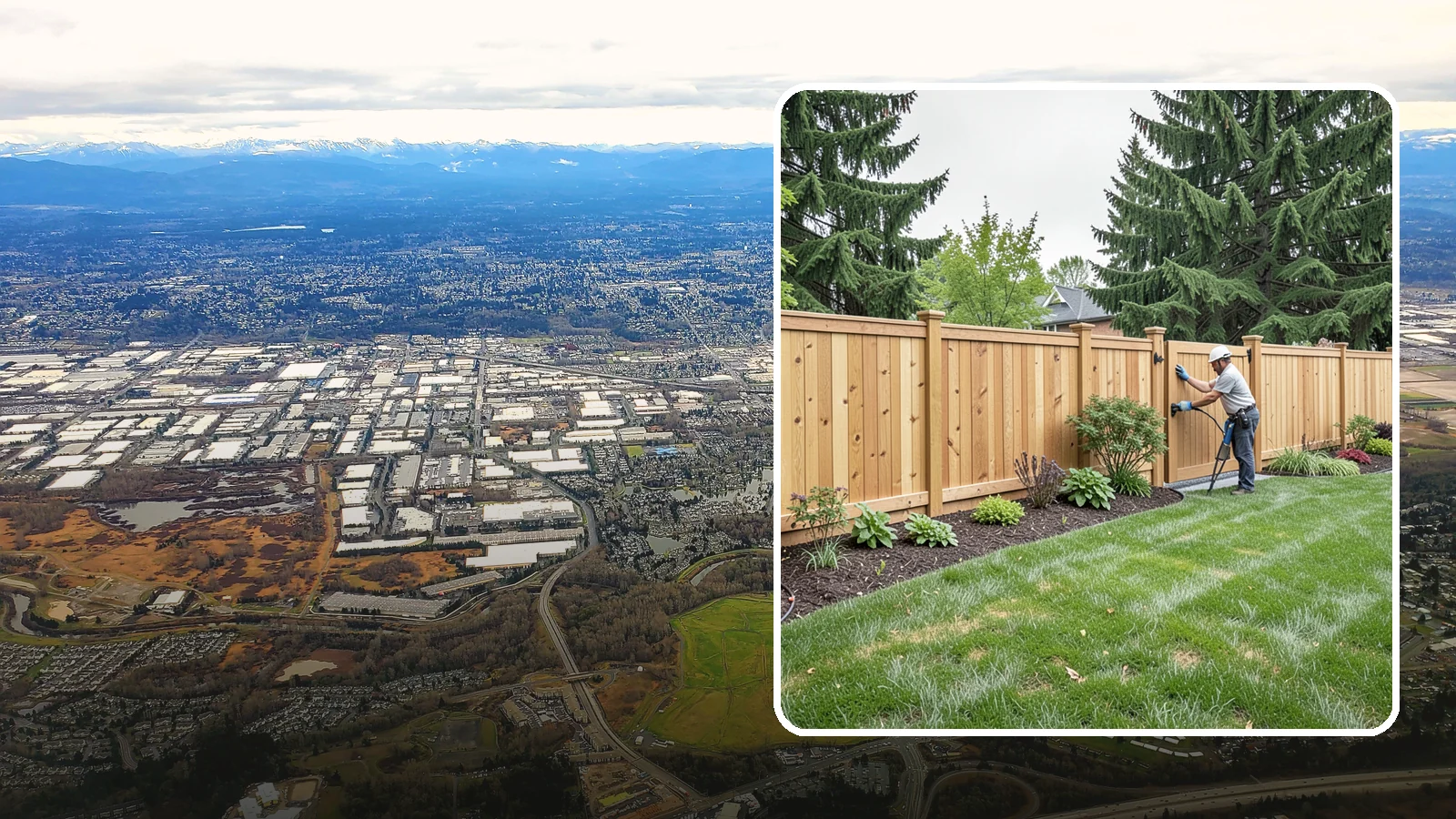 Privacy Fence Installation in Kent, King County, WA - Solid privacy fencing that blocks sightlines and creates a secluded, quiet outdoor space.