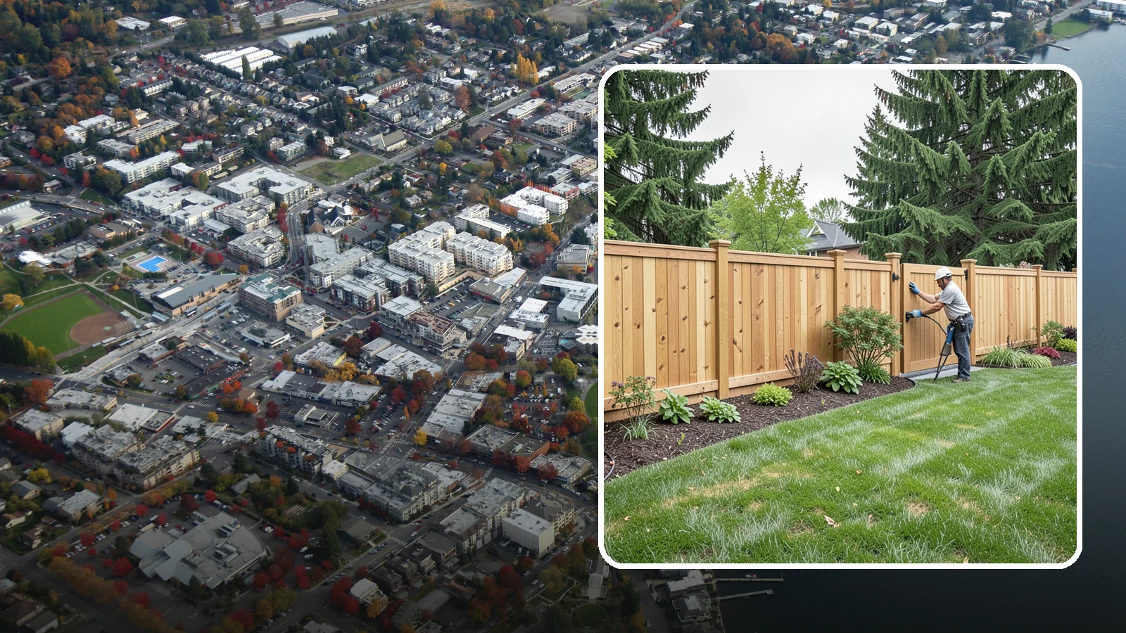 Privacy Fence Installation in Kirkland, King County, WA - Solid privacy fencing that blocks sightlines and creates a secluded, quiet outdoor space.