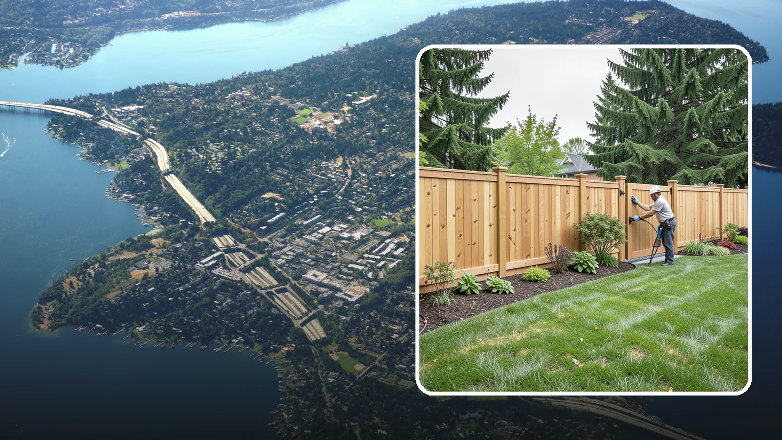 Privacy Fence Installation in Mercer Island, King County, WA - Solid privacy fencing that blocks sightlines and creates a secluded, quiet outdoor space.