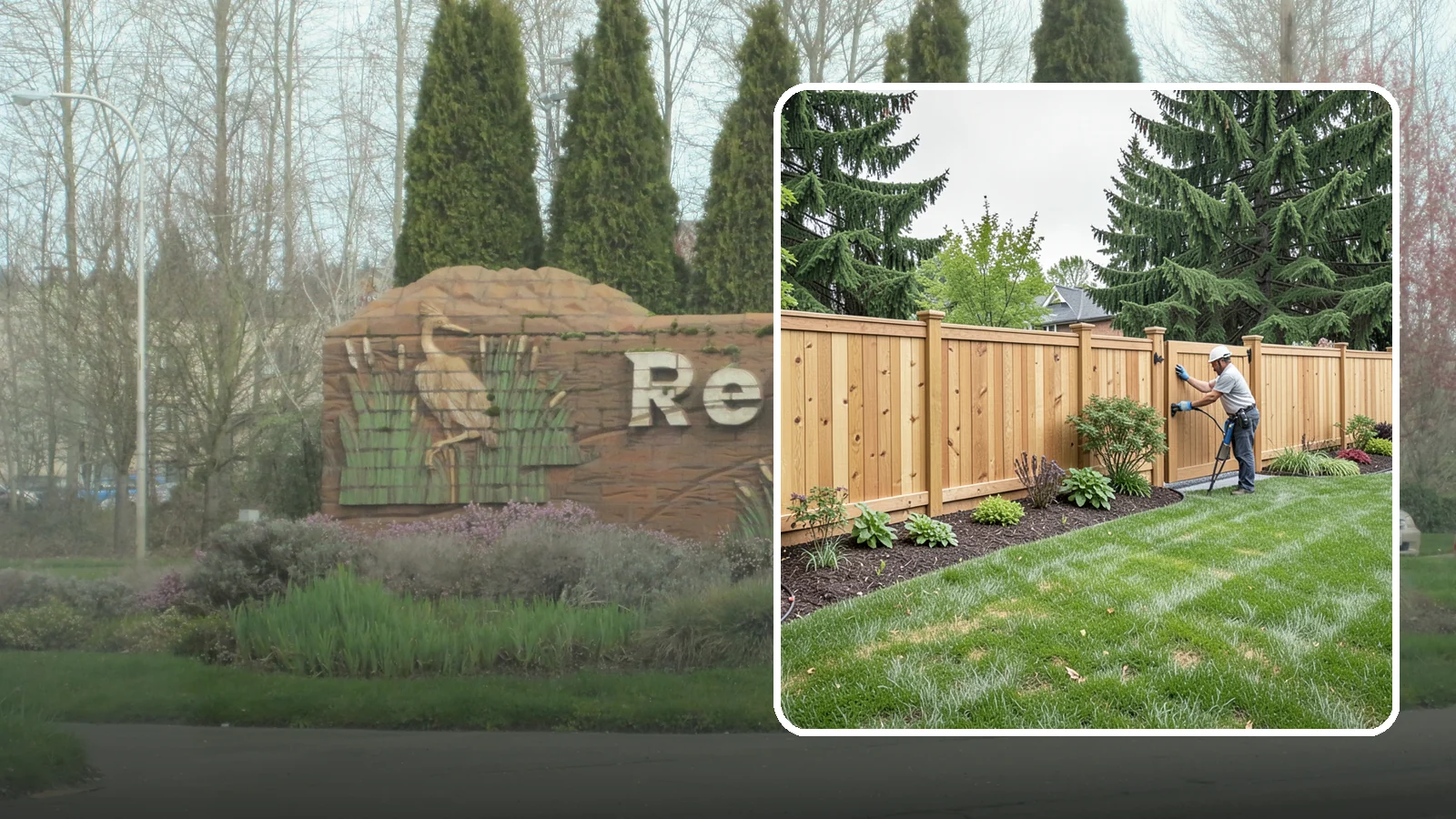Privacy Fence Installation in Renton, King County, WA - Solid privacy fencing that blocks sightlines and creates a secluded, quiet outdoor space.