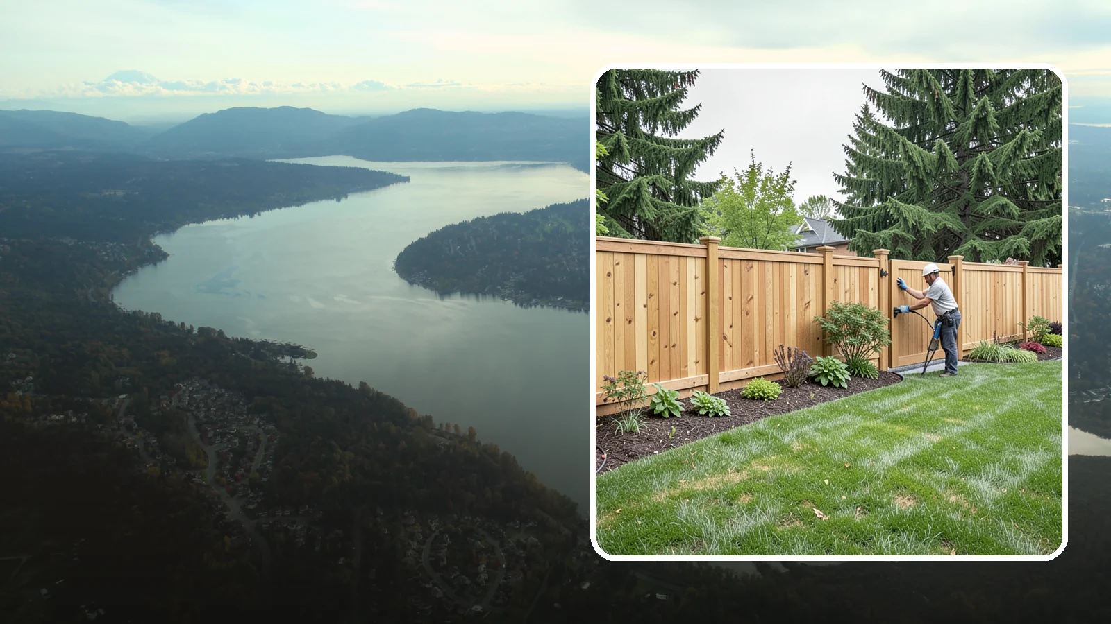 Privacy Fence Installation in Sammamish, King County, WA - Solid privacy fencing that blocks sightlines and creates a secluded, quiet outdoor space.