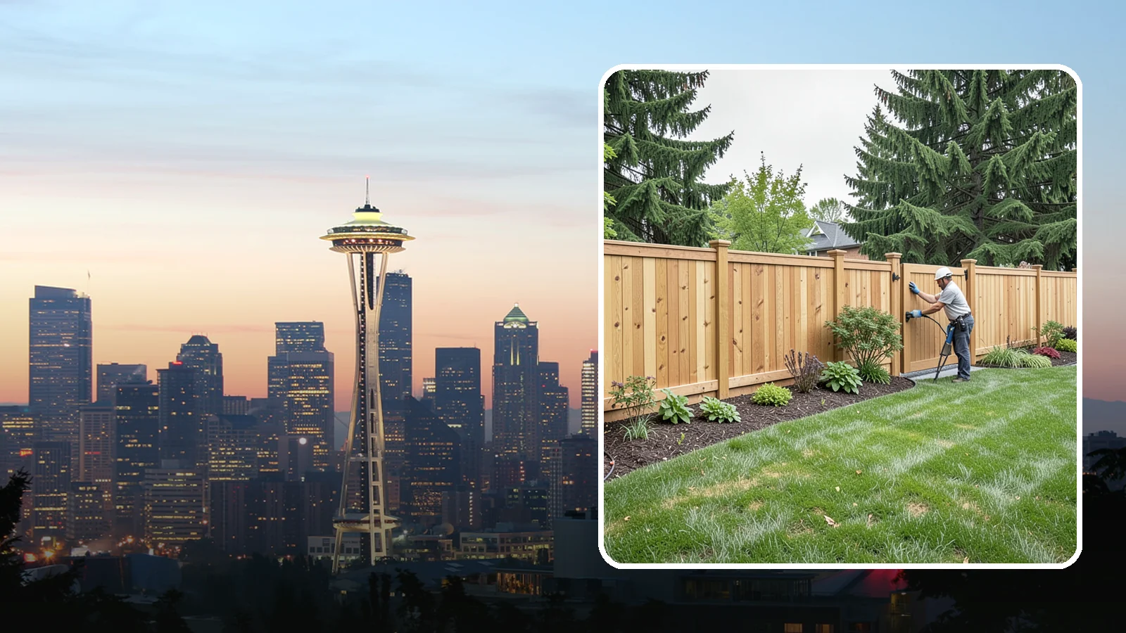 Privacy Fence Installation in Seattle, King County, WA - Solid privacy fencing that blocks sightlines and creates a secluded, quiet outdoor space.