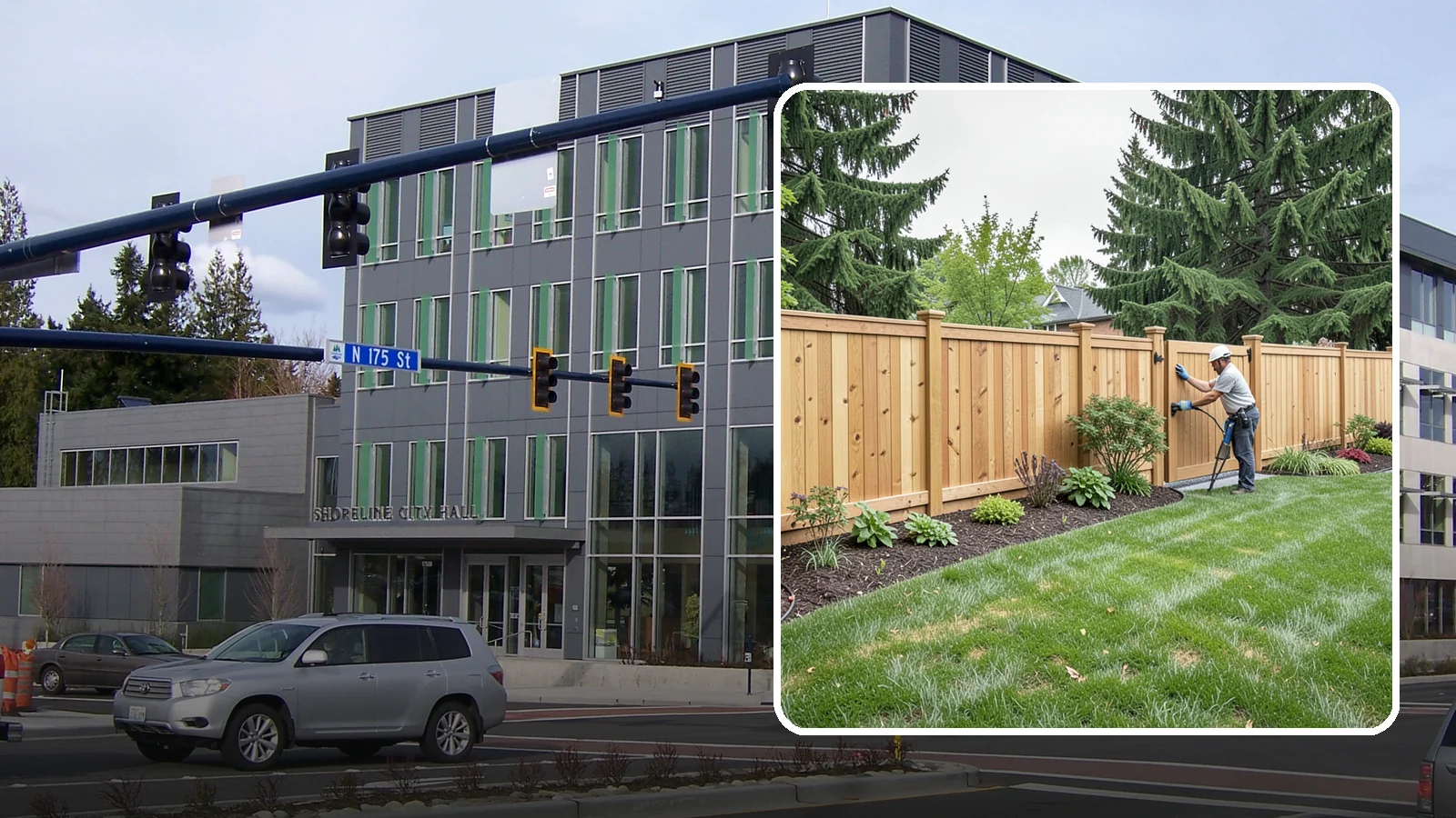 Privacy Fence Installation in Shoreline, King County, WA - Solid privacy fencing that blocks sightlines and creates a secluded, quiet outdoor space.