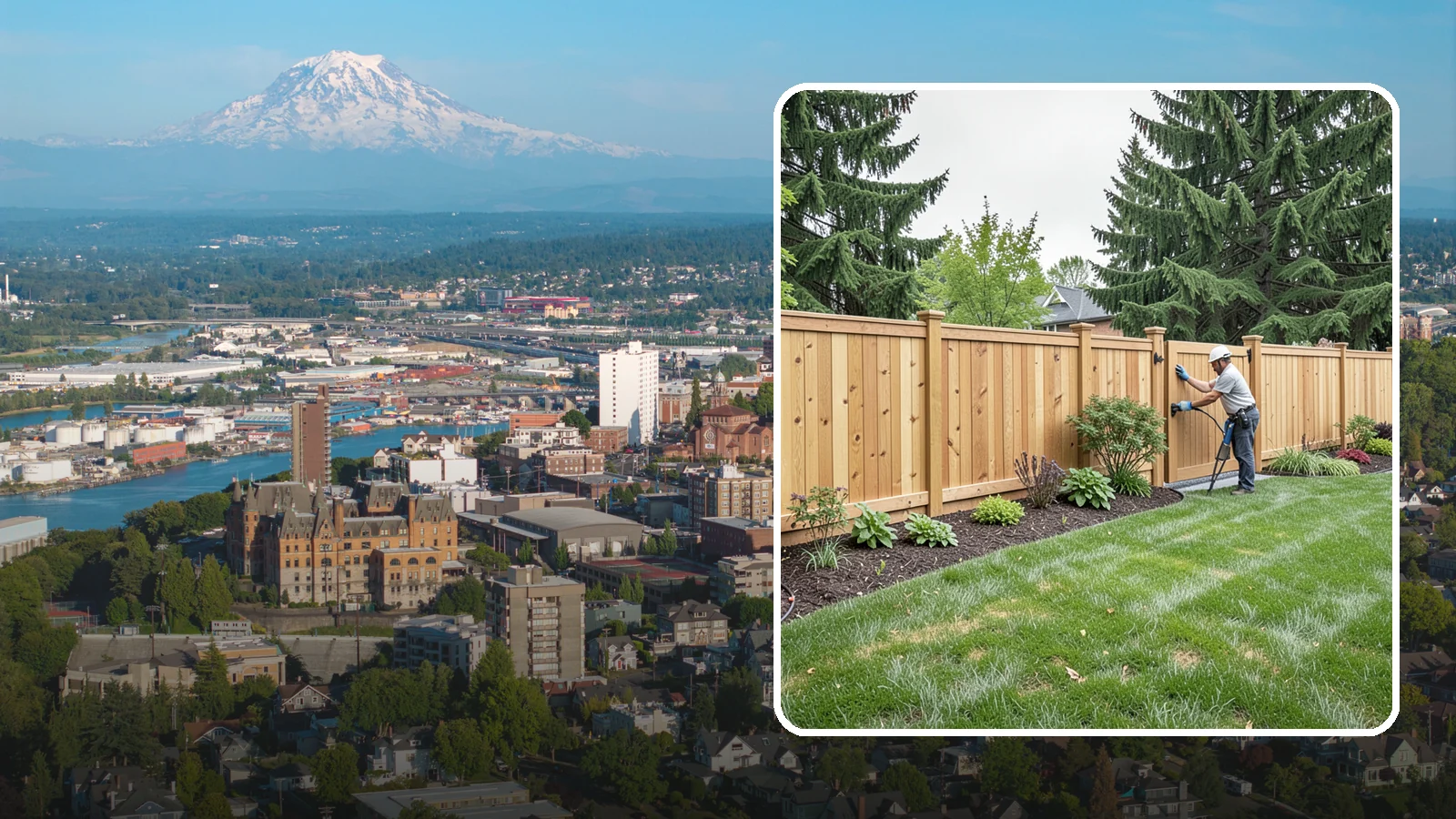Privacy Fence Installation in Tacoma, Pierce County, WA - Solid privacy fencing that blocks sightlines and creates a secluded, quiet outdoor space.