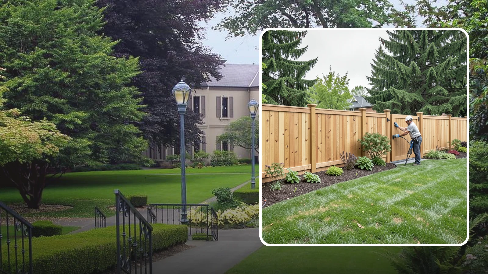 Privacy Fence Installation in Woodinville, King County, WA - Solid privacy fencing that blocks sightlines and creates a secluded, quiet outdoor space.