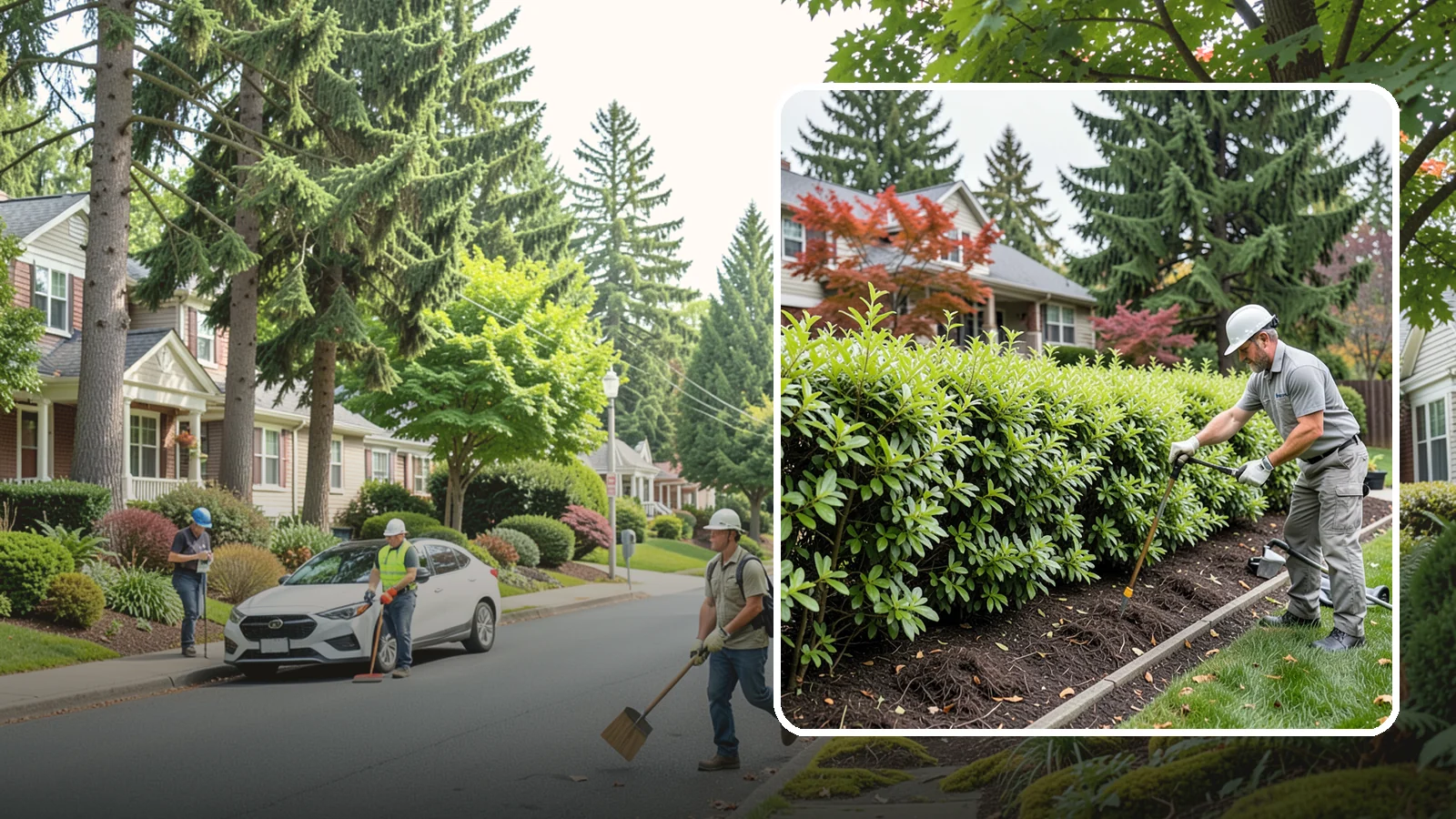 Privacy Hedge Planting in Beaux Arts Village, King County, WA - We plant living privacy hedges that create a lush green screen well suited to Northwest yards.
