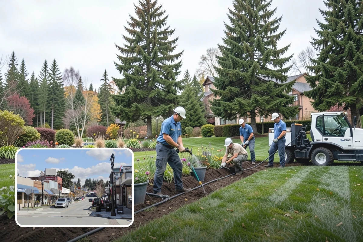 Privacy Hedge Planting in Bothell, King County, WA - Year-round privacy from a dense evergreen screen