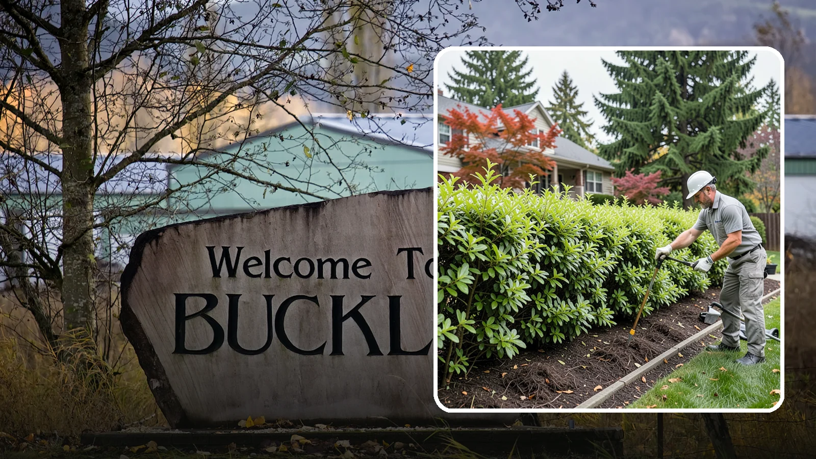 Privacy Hedge Planting in Buckley, Pierce County, WA - We plant living privacy hedges that create a lush green screen well suited to Northwest yards.